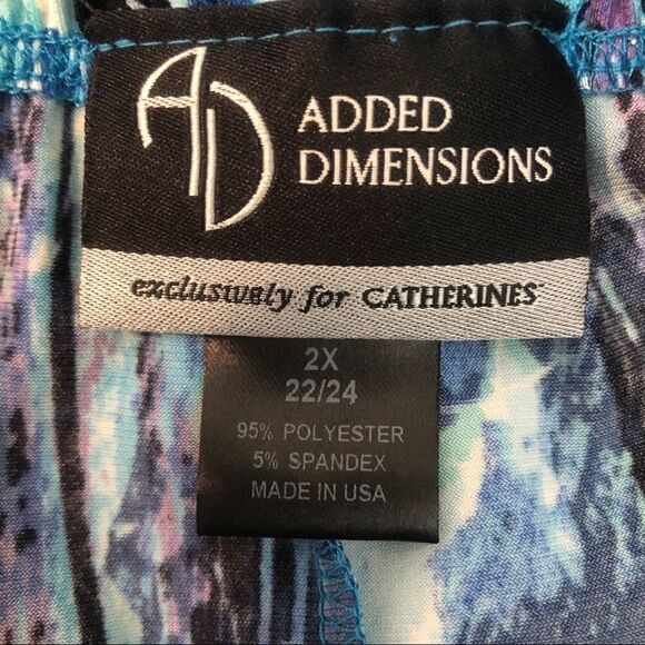 Stunning Aqua Added Dimensions by Catherine’s 2X Slip On Skirt!! - Picture 6 of 6